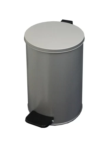 Урна с педалью 10 л (серый металлик)