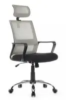 Кресло Mint RCH 1029HB (сетка серая/ткань черная)